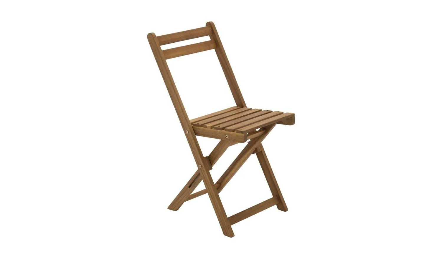 2 Seater Folding Wooden Garden Bistro Set - Brown - Image 6