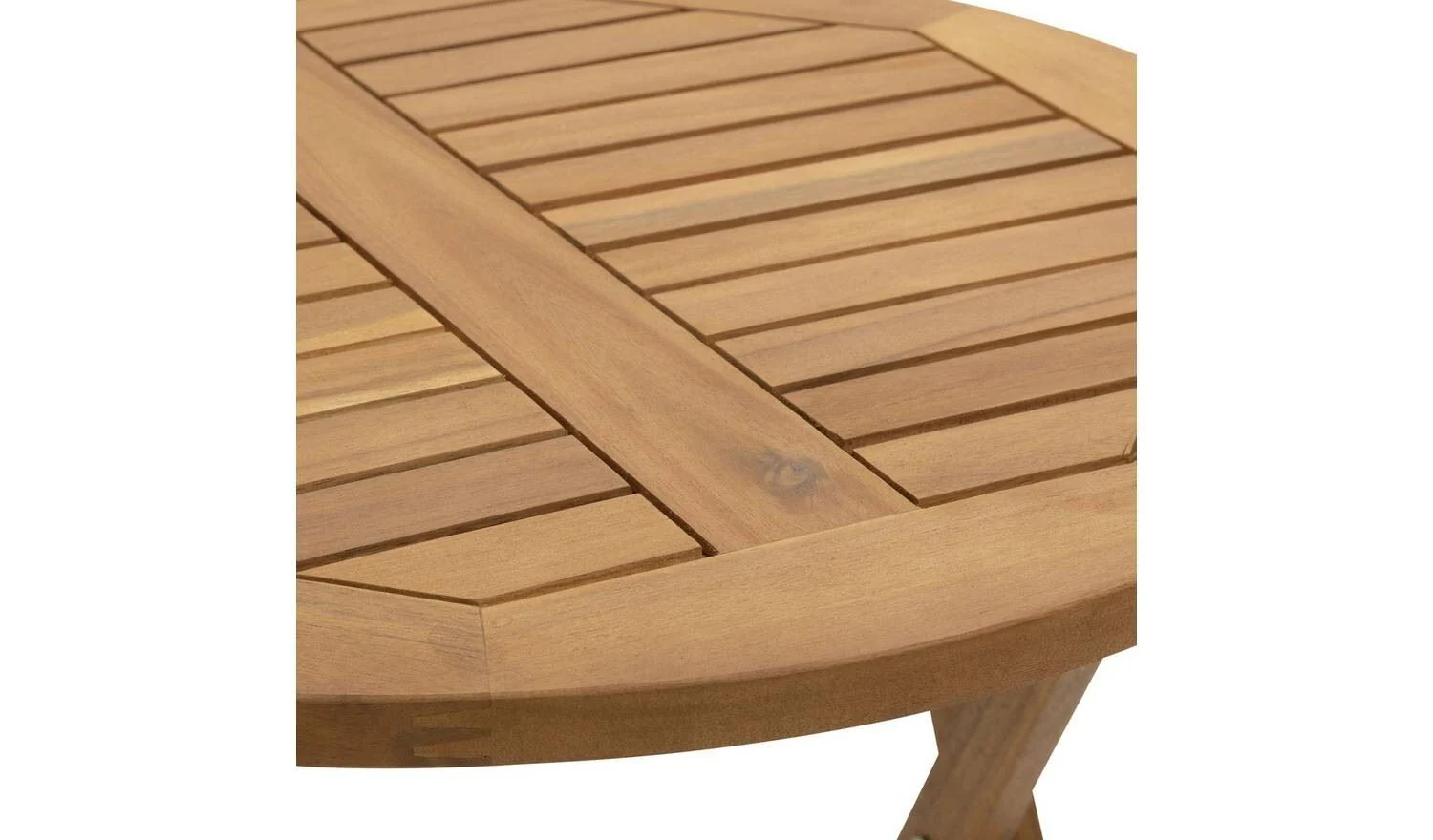 2 Seater Folding Wooden Garden Bistro Set - Brown - Image 8