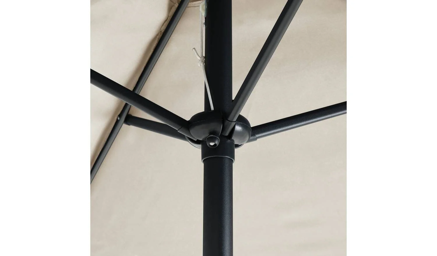 2m Square Garden Parasol - Cream - Image 4