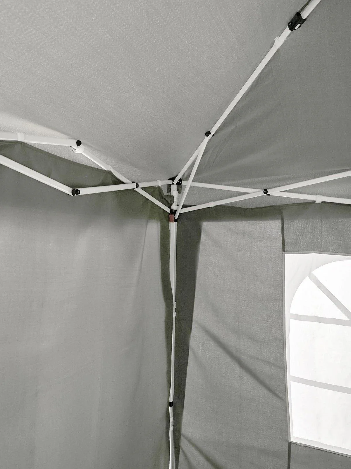 3 X 3M Pop Up Gazebo With 3 Piece Side Panels Grey & Camping, Parties, Events - Image 6