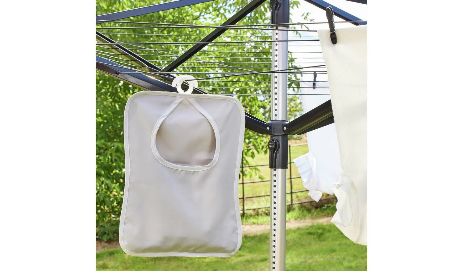 60m 4 Arm Multi Height Outdoor Rotary Set Garden Washing Line Dryer - Image 6