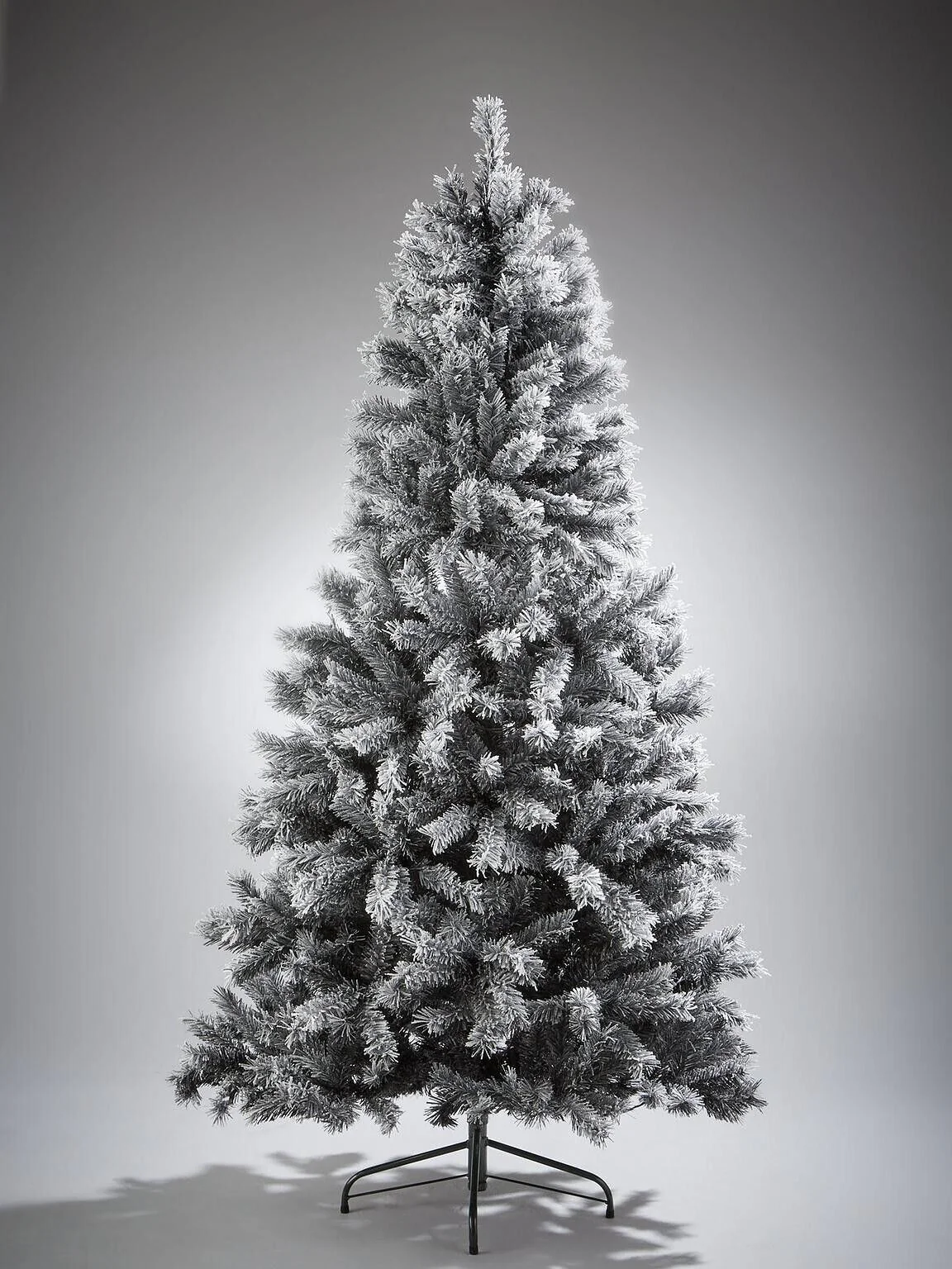 6ft Black Forest Flocked Pre-Lit Christmas Tree Holiday Decor - Image 2