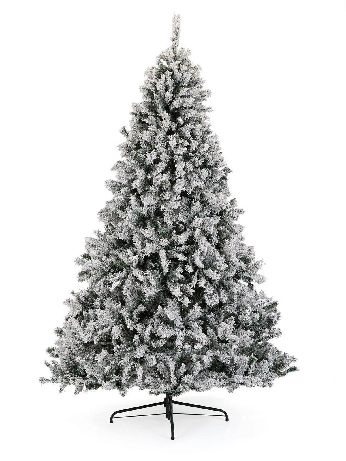 6ft Flocked Pre-lit Downswept Pine Christmas Tree Elegant and Lifelike Holiday Decor - Image 3