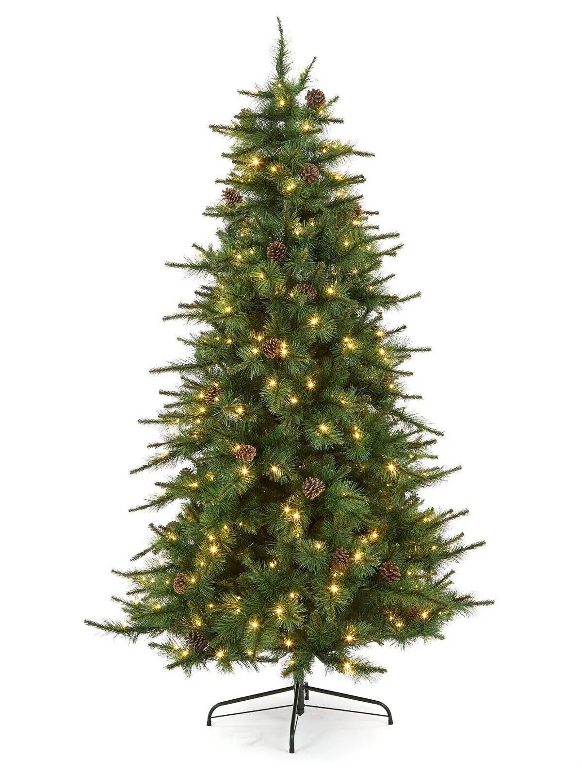 7ft (210 cm) Pre-lit Merrydown Christmas Tree Elegant and Lifelike Holiday Decor - Image 2