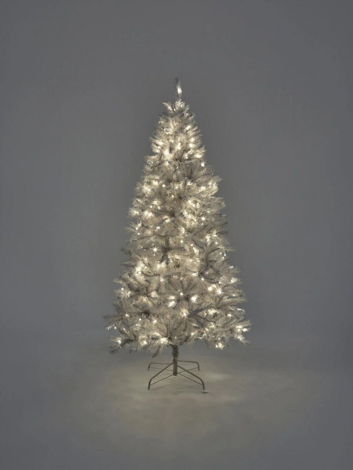 7ft Regal Dual Function Pre-Lit White Christmas Tree Elegant & Lifelike Holiday