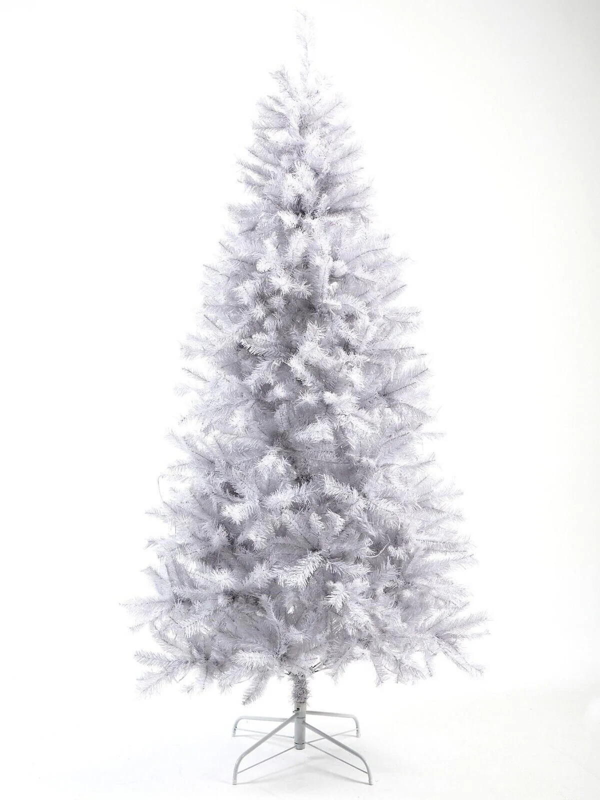 7ft Regal Dual Function Pre-Lit White Christmas Tree Elegant & Lifelike Holiday - Image 2