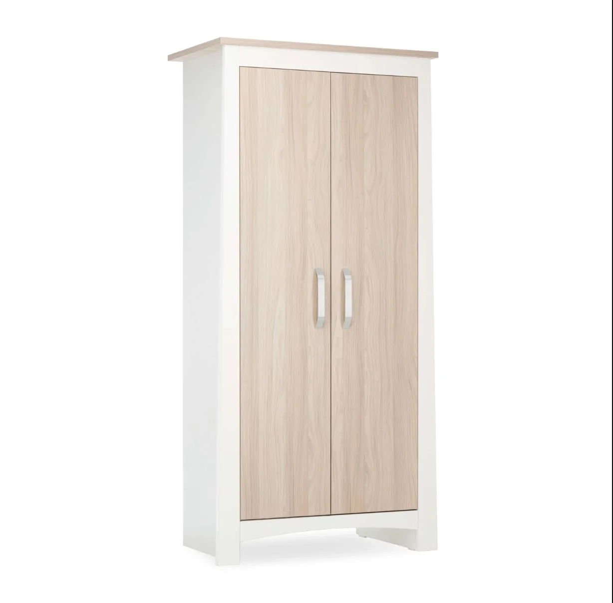Ada Nursery Wardrobe White Ash | 2 Removable Hanging Rails | 180cm H - Image 2