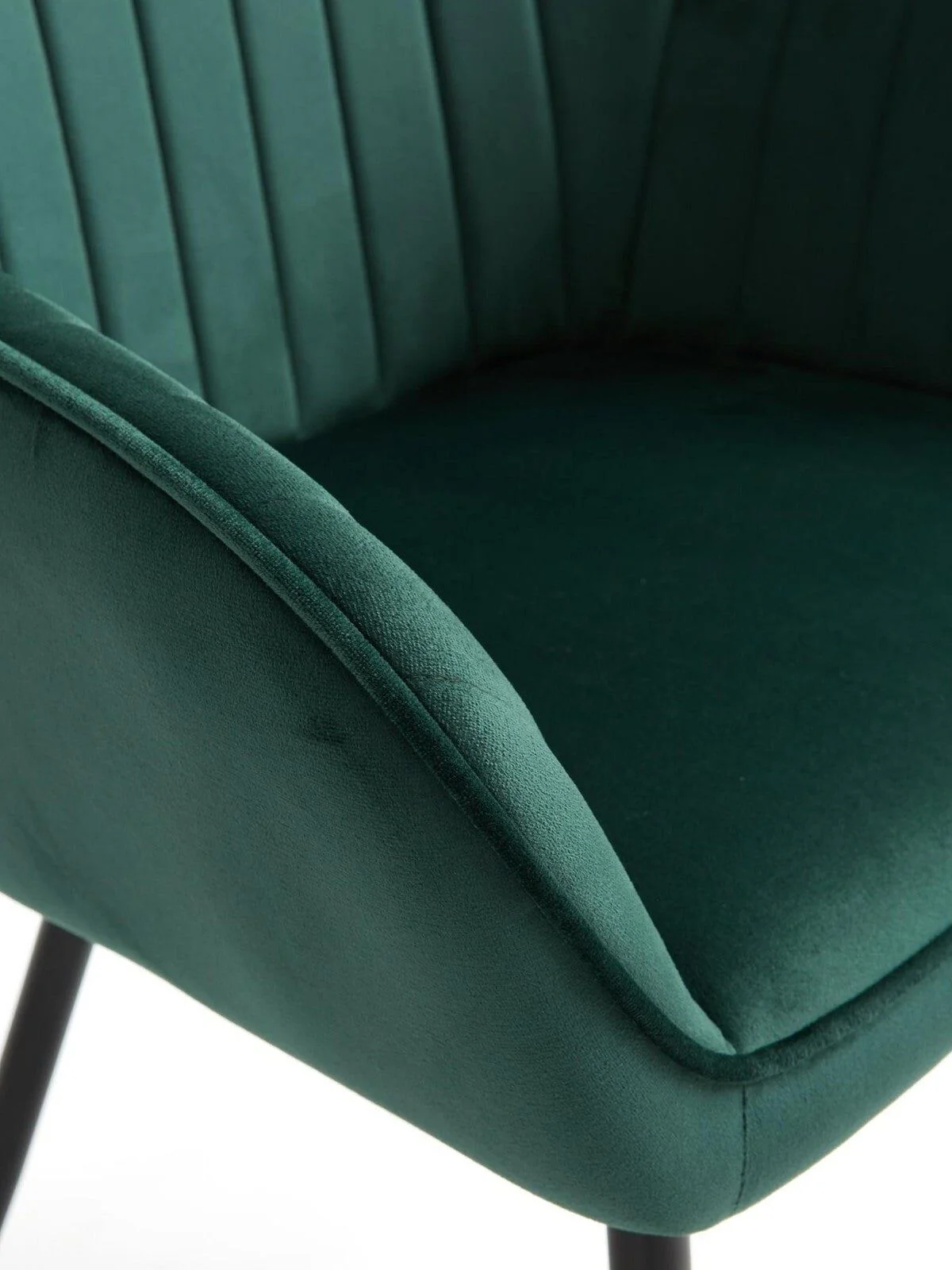 Alisha Pair of Fabric Dining Chairs Green FAST DELIVERY TOP SELLER - Image 6