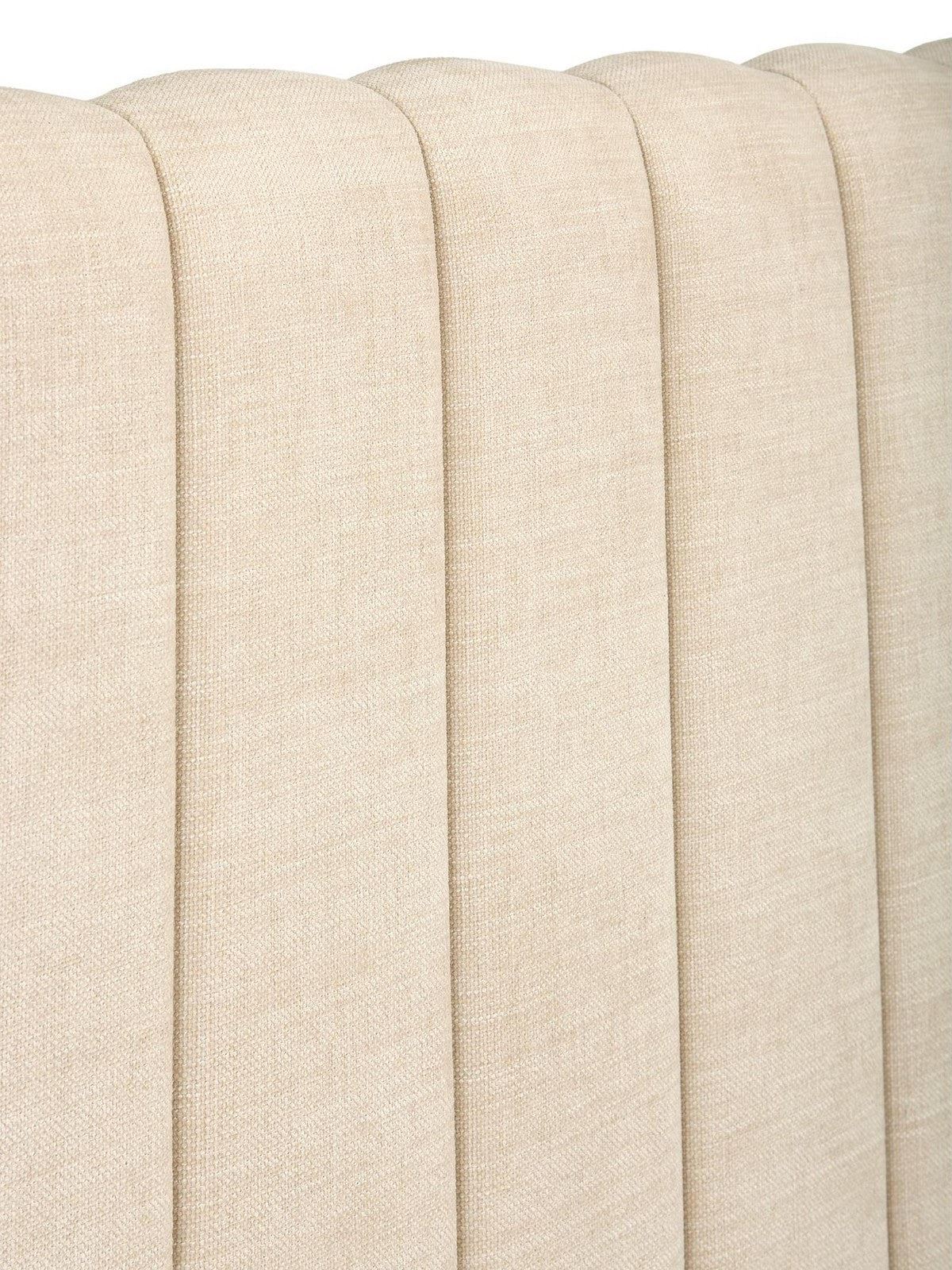 Amaya Double Bed Ivory | Built-in Side Tables & Drawers | No Mattress - Image 7