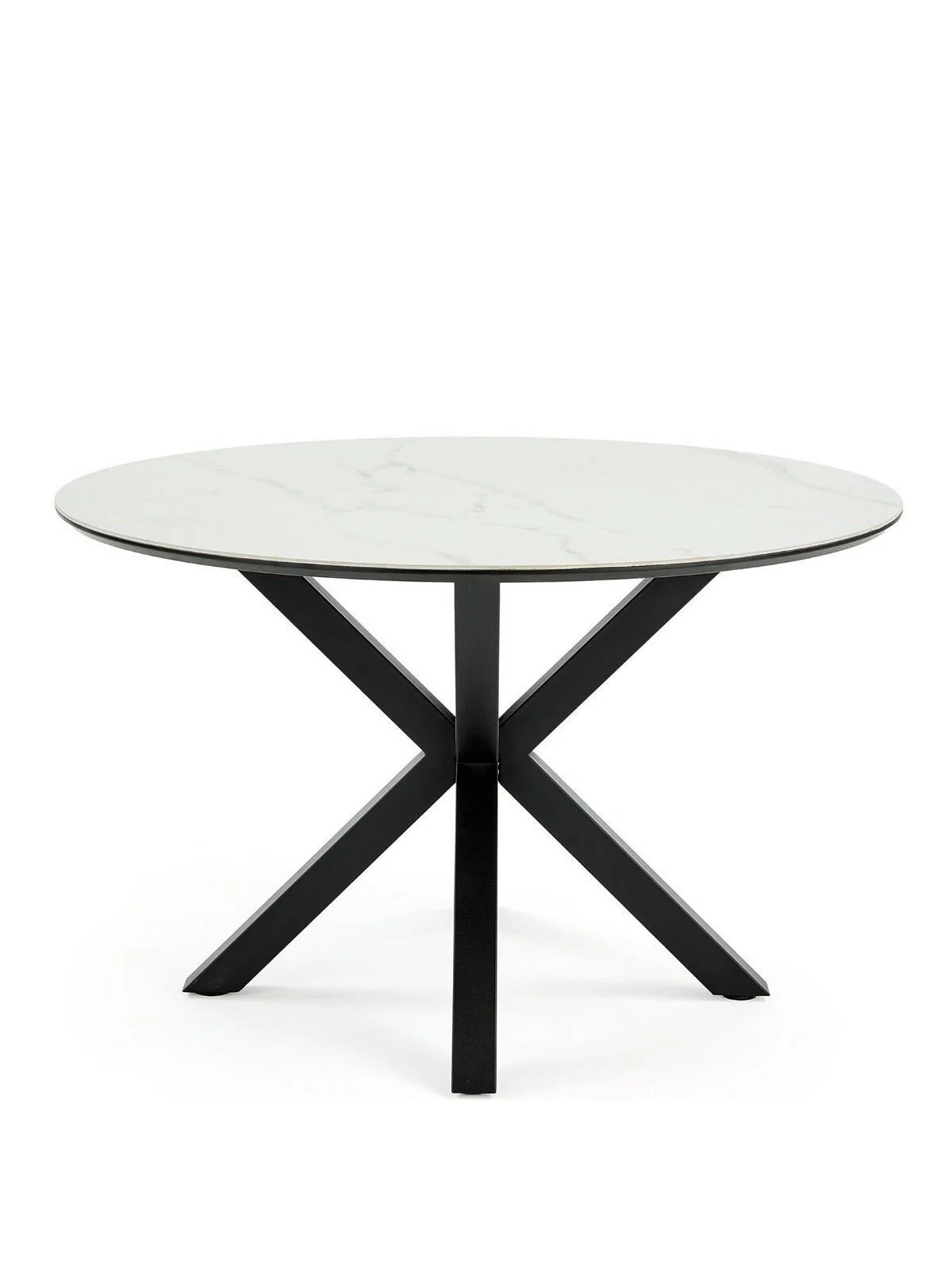 Arabella 120 cm Ceramic Round Dining Table Black & White FREE DELIVERY - Image 3
