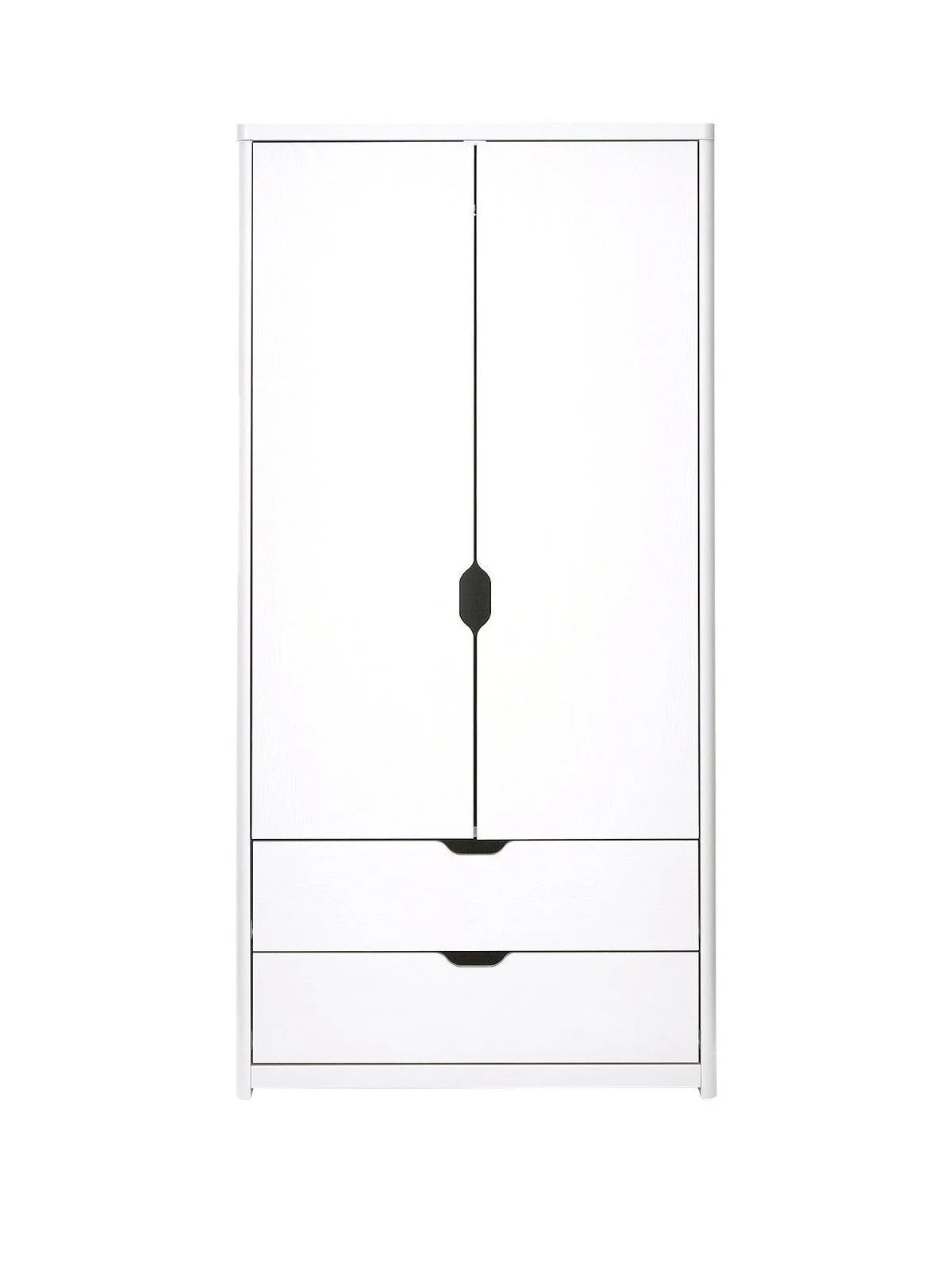 Aspen 2Door 2Drawer Childrens Wardrobe White Oak Effect Modern Bedroom Furniture - Image 2