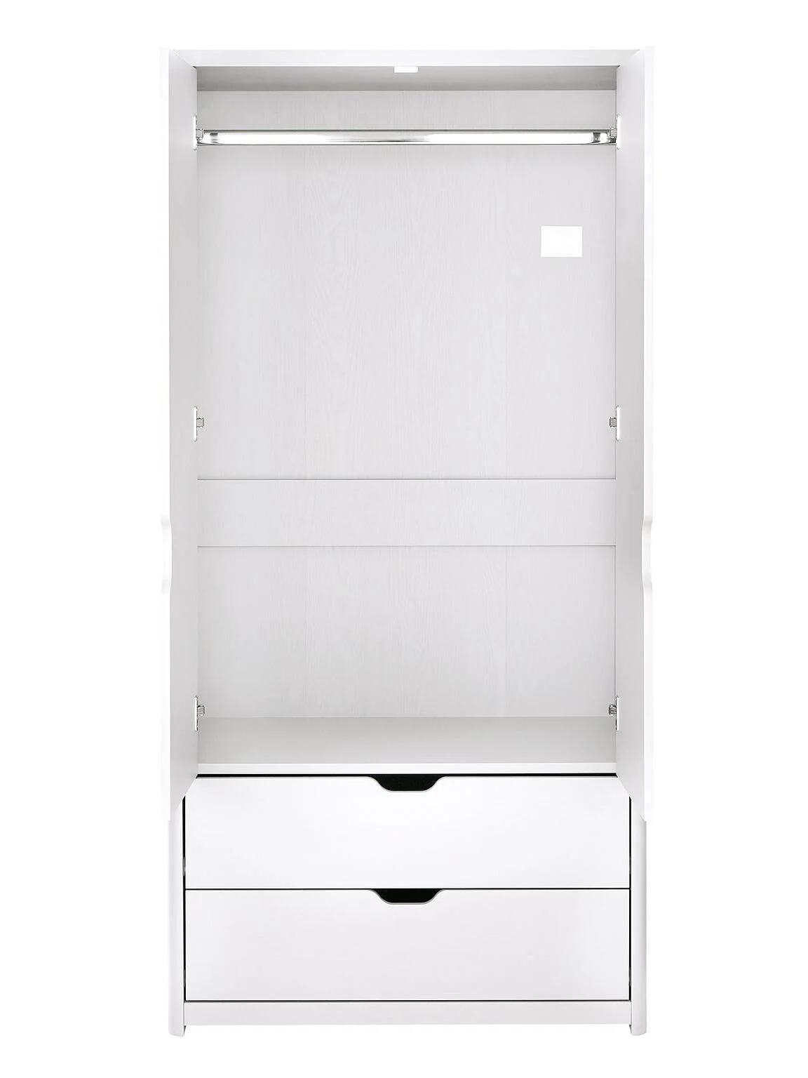 Aspen 2Door 2Drawer Childrens Wardrobe White Oak Effect Modern Bedroom Furniture - Image 4