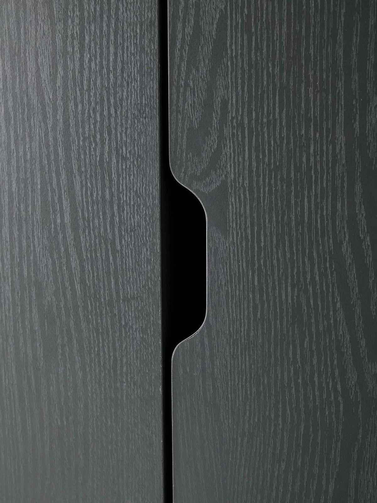 Aspen 3 Door 2 Drawer Wardrobe Dark Grey Oak Effect Storage - Image 4