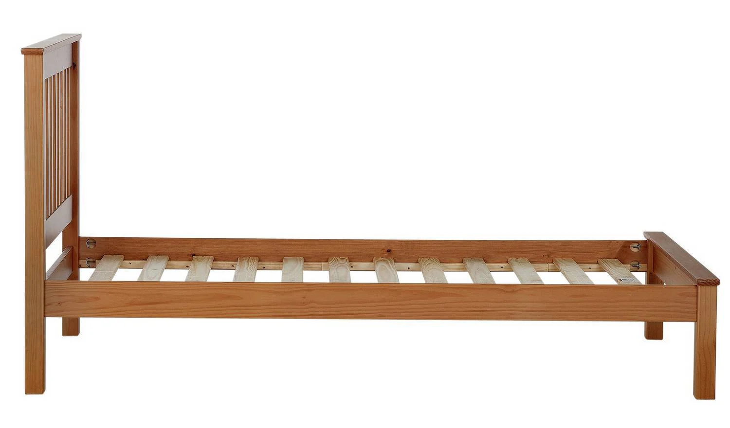 Aspley Single Wooden Bed Frame Oak Stain Stylish and Durable Bedroom Furniture - Image 2