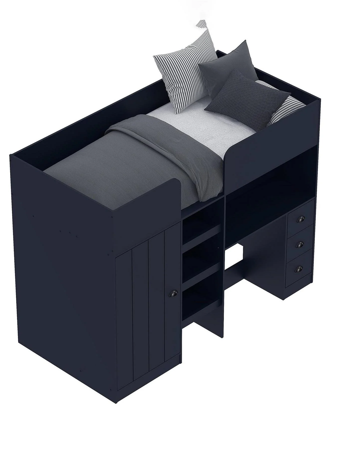 Atlanta High Sleeper Bed Navy Space-Saving Kids Bedroom Stylish Solution - Image 4