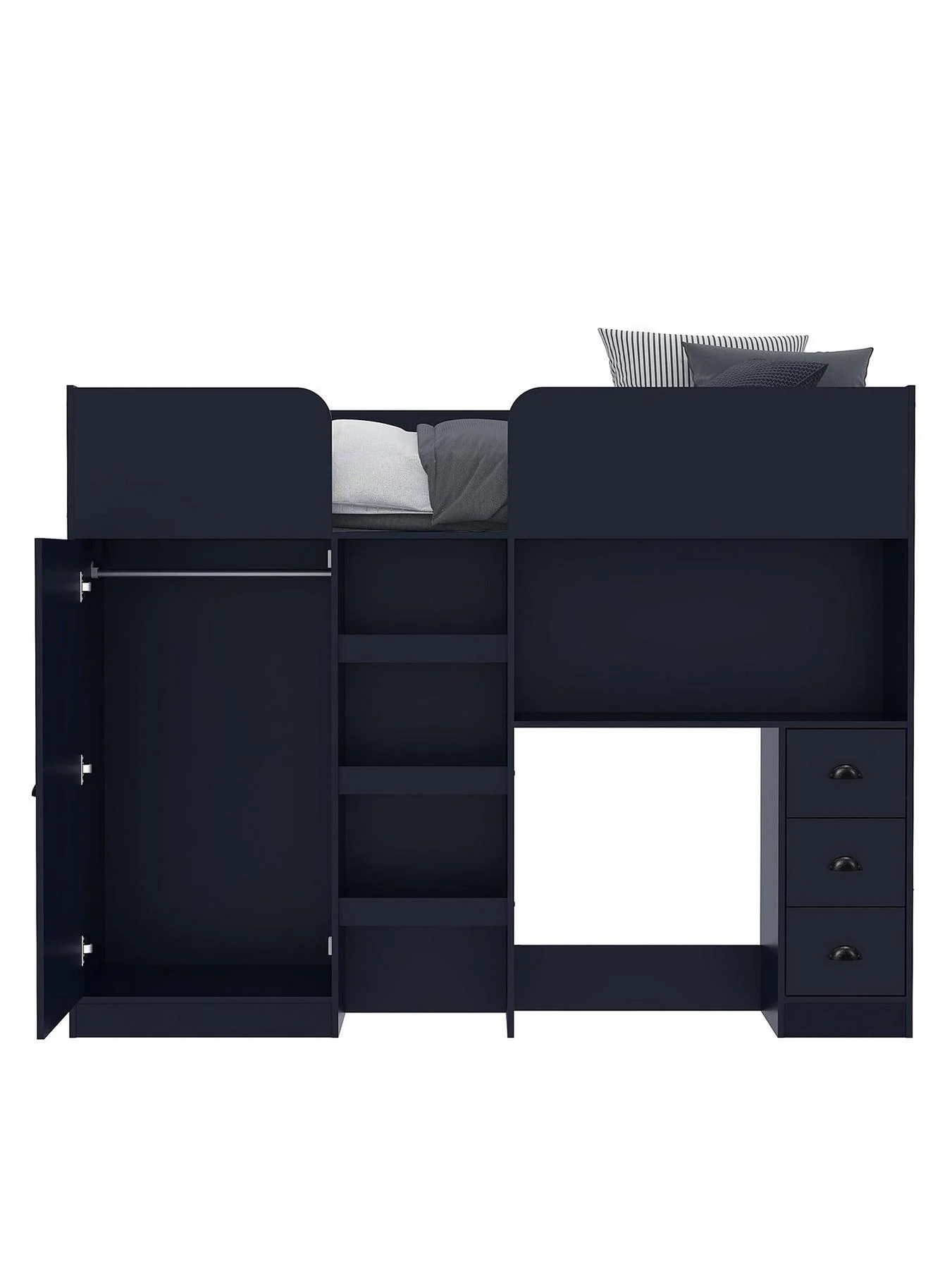 Atlanta High Sleeper Bed Navy Space-Saving Kids Bedroom Stylish Solution - Image 5