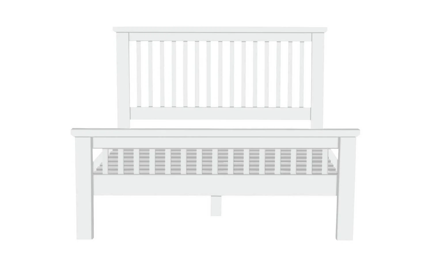 Aubrey Superking Wooden Bed Frame White Sturdy and Stylish Bedroom Furniture - Image 4