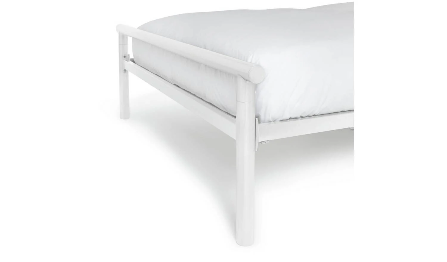 Avalon Single Metal Bed Frame - White - Image 5