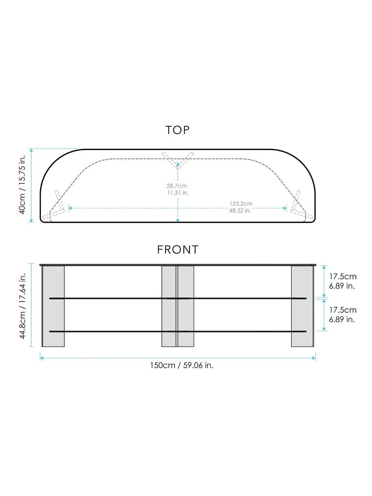 AVF Varano Corner Tv Stand - Black Glass TV Size: 61-70 FAST DELIVERY - Image 5