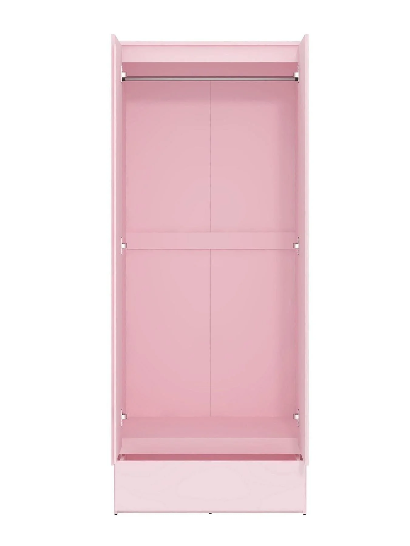 Bailey 2 Door 1 Drawer Wardrobe Pink Storage Organiser Bedroom - Image 4