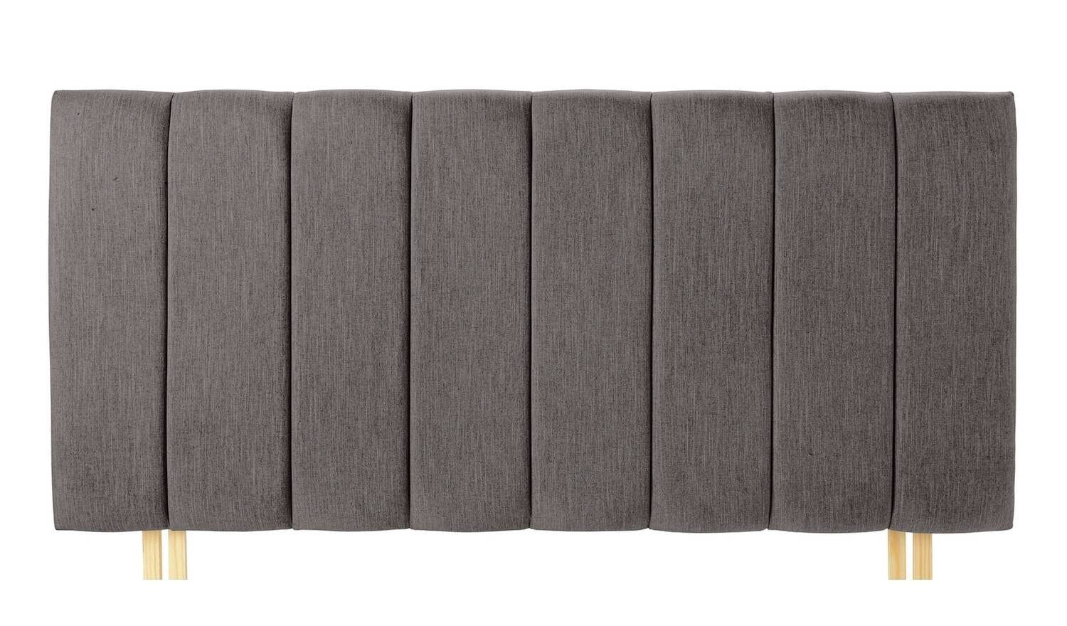 Bircham Double Headboard Silver Grey Modern Bedroom Furniture Upholstered - Image 3