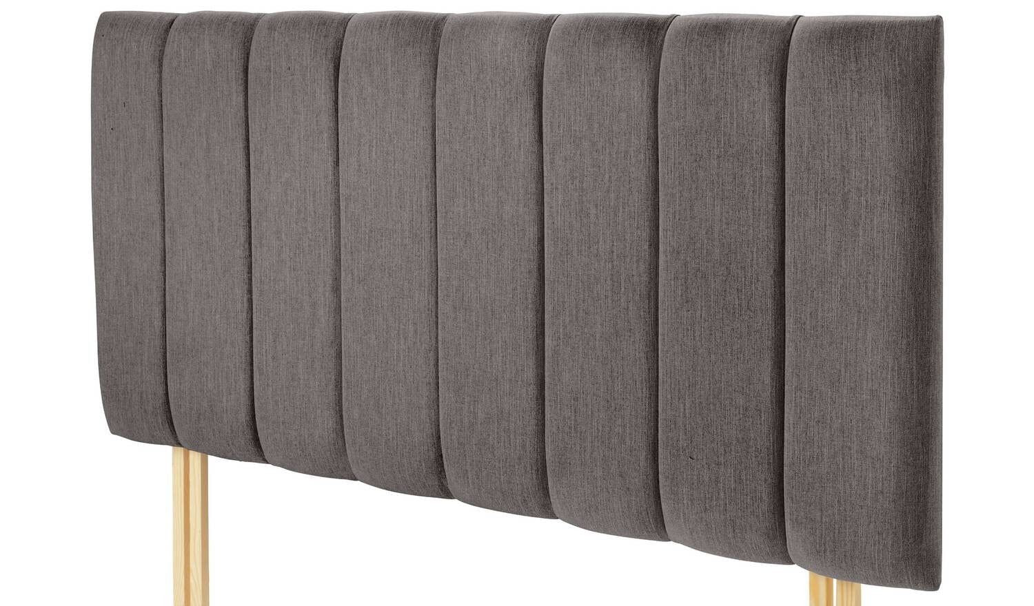 Bircham Double Headboard Silver Grey Modern Bedroom Furniture Upholstered - Image 5