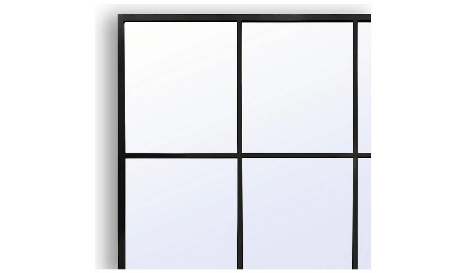 Black Window Wall Mirror 120x80cm For Hallway Lounge UK - Image 2