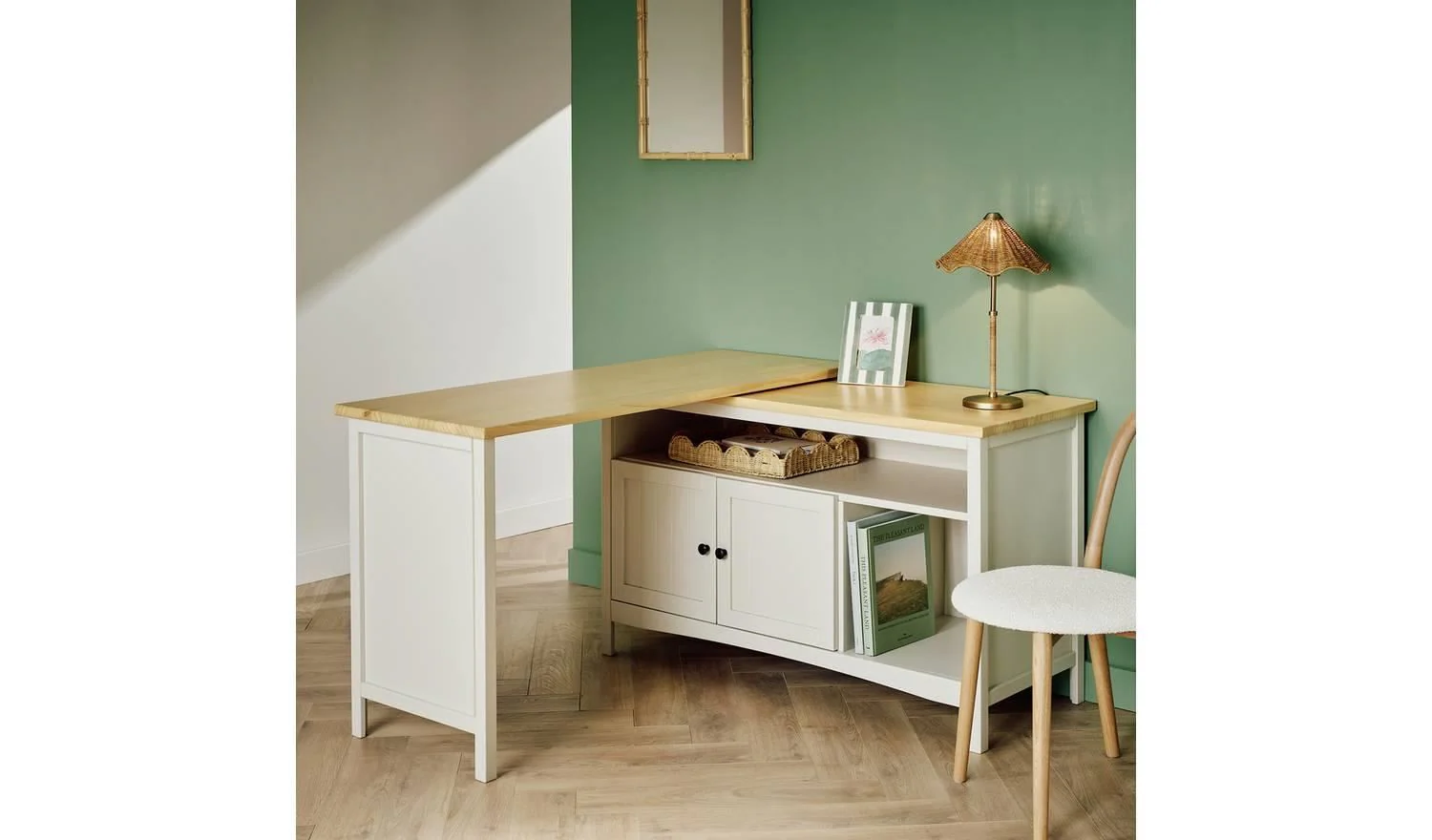 Bournemouth Office Desk Beige Durable Construction Fast Delivery - Image 3