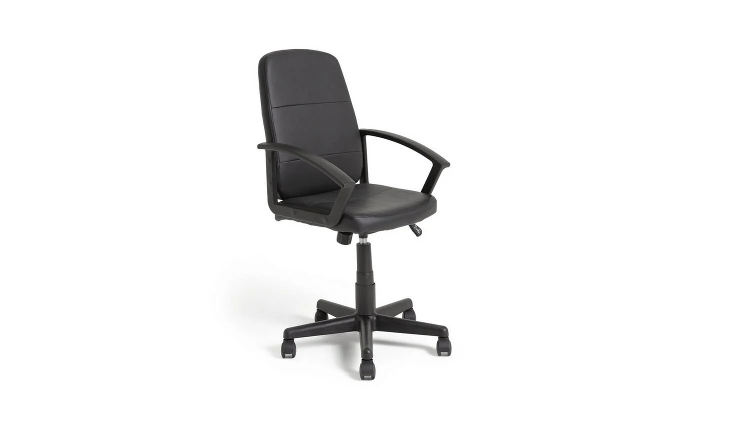 Brixham Faux Leather Office Chair Black Modern Home Office Comfort