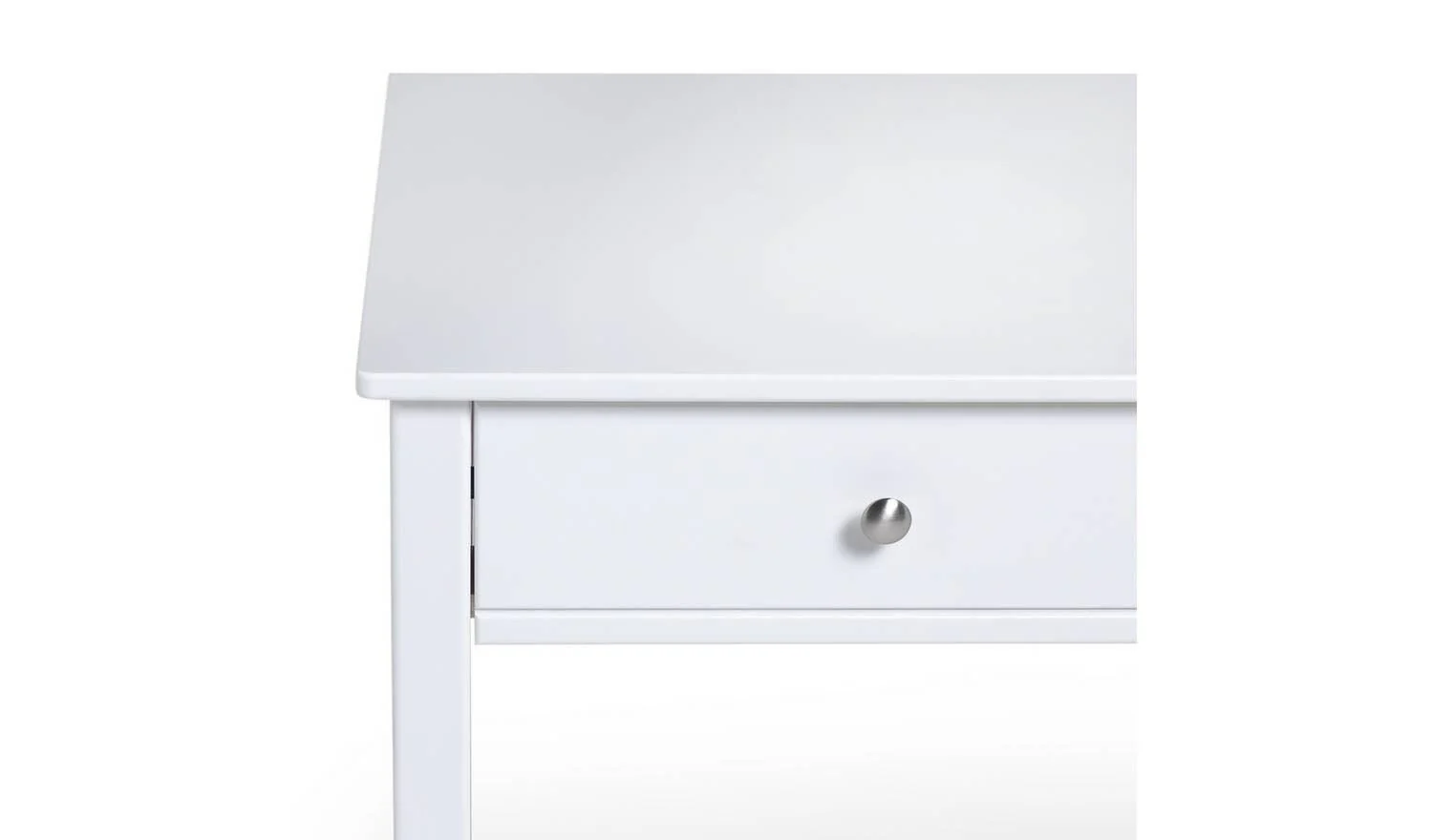 Brooklyn 2 Drawer Desk White Compact Study Table With Drawers - Image 6