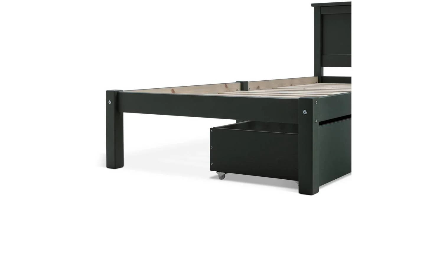 Brooklyn Single Bed Frame and Drawer - Green - Image 9