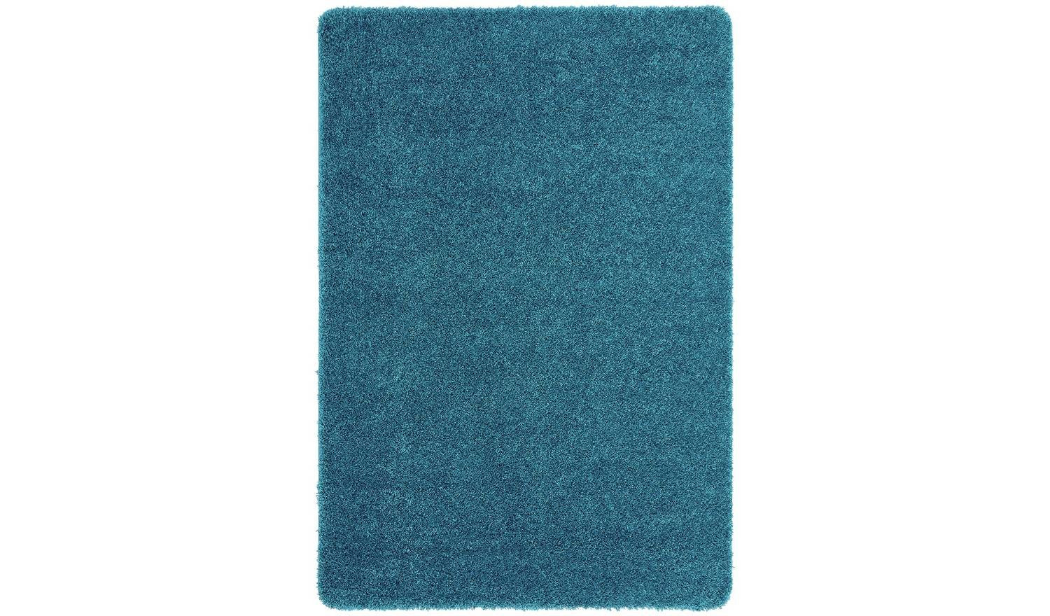 Buddy Washable Mat Plain Teal Shaggy Rug 140x200cm Living Room Bedroom