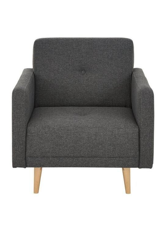 Cadiz Fabric Armchair Grey Stylish and Comfortable Living Room Seating - Image 2