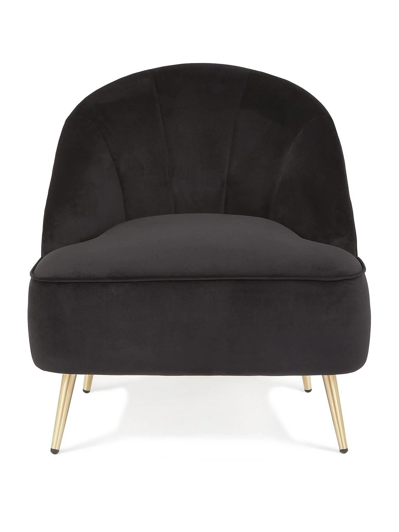 Cali Accent Chair Black Comfortable Lounge Design With Metal Legs - Image 2