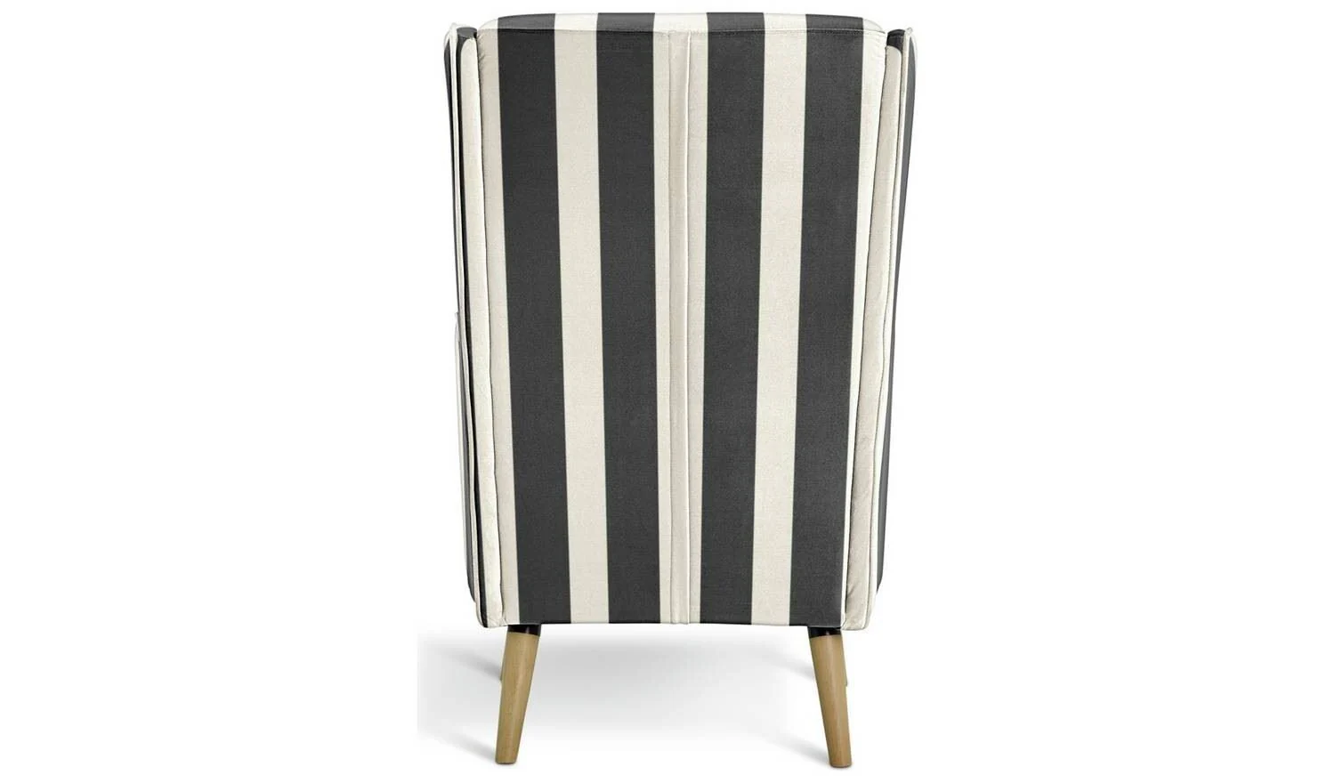 Callie Fabric Wingback Chair Black & White Comfortable Lounge Design - Image 5