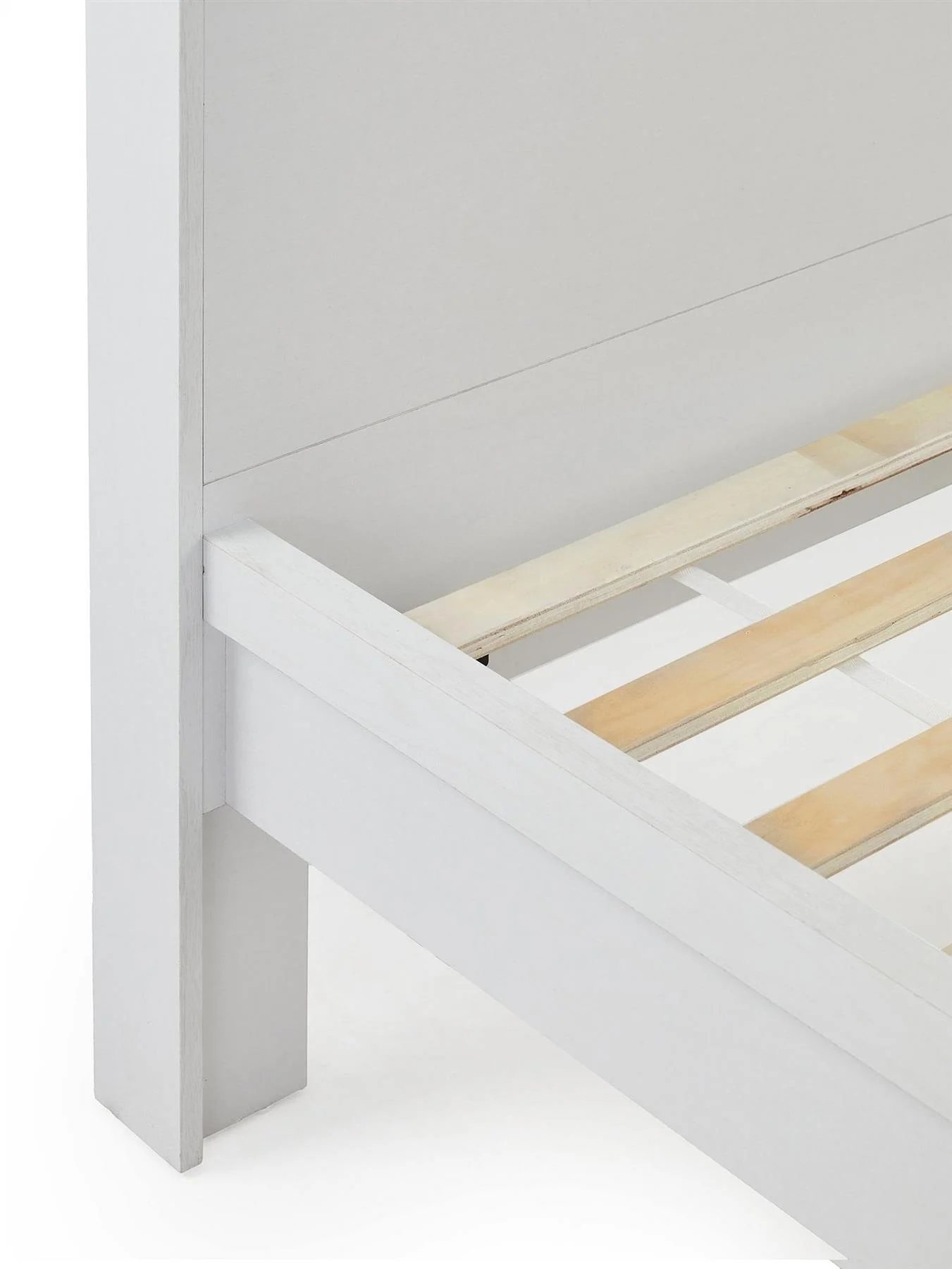 Camberley Double Bed Frame White Modern Bedroom Furniture UK - Image 5