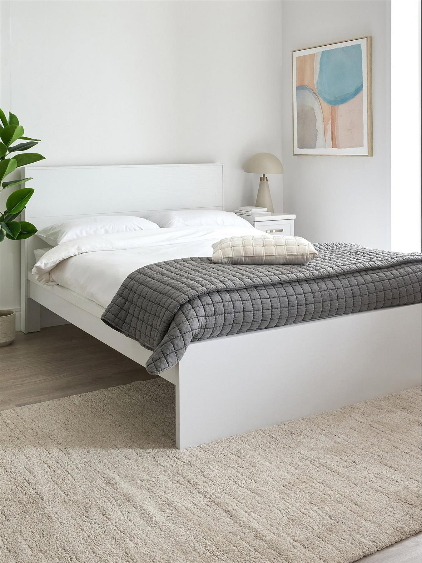 Camberley King Bed Frame White Modern Bedroom Furniture