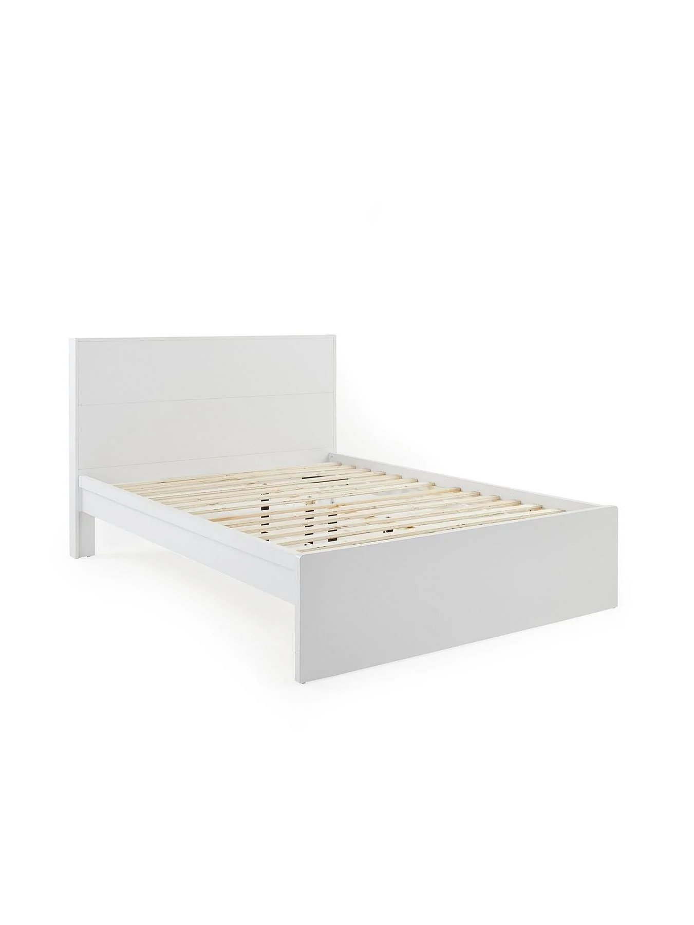 Camberley King Bed Frame White Modern Bedroom Furniture - Image 3