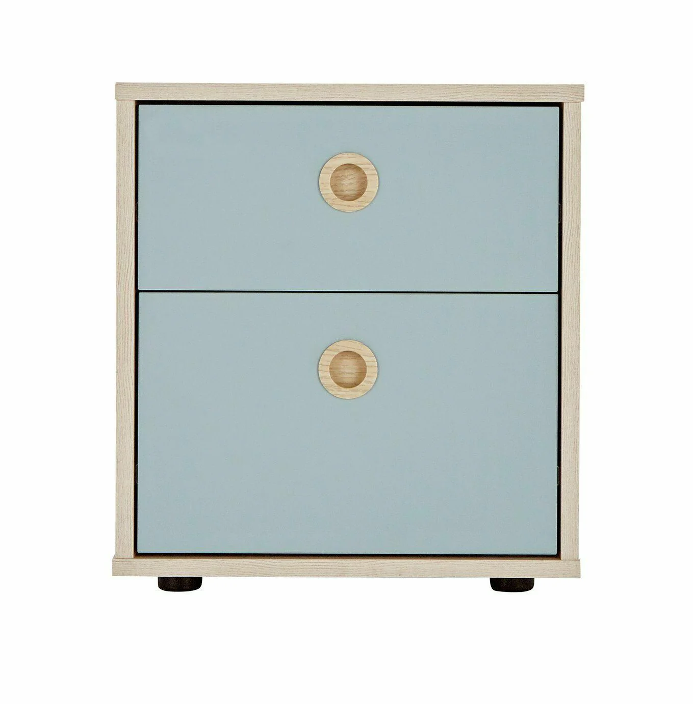 Camden 2 Drawer Bedside Table Blue Acacia Modern and Functional Bedroom Decor - Image 2