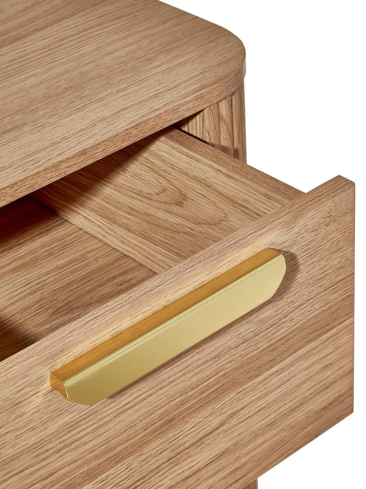 Carina 1 Drawer Bedside Chest Oak Elegant Bedroom Modern Furniture - Image 4