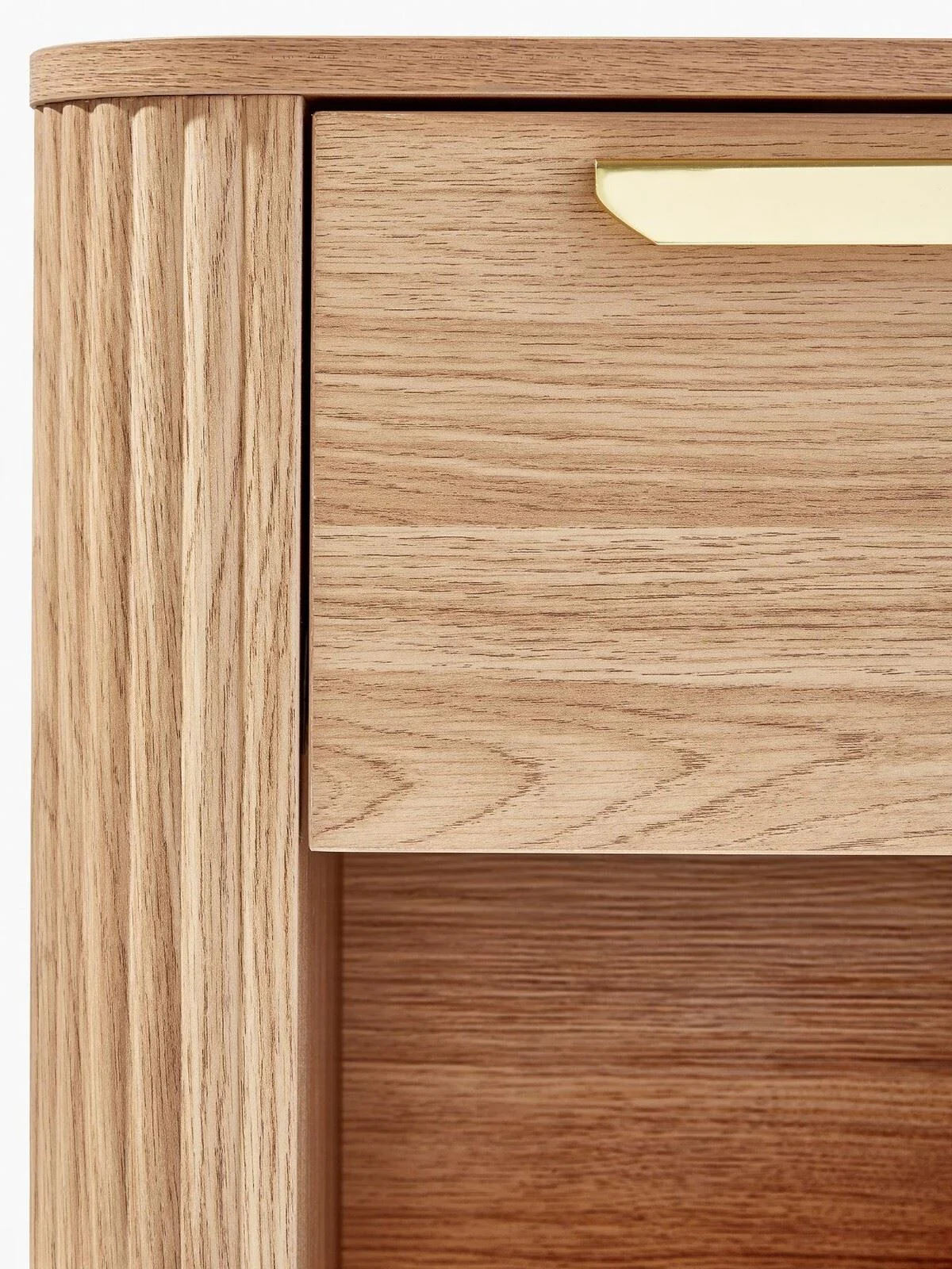 Carina 1 Drawer Bedside Chest Oak Elegant Bedroom Modern Furniture - Image 5