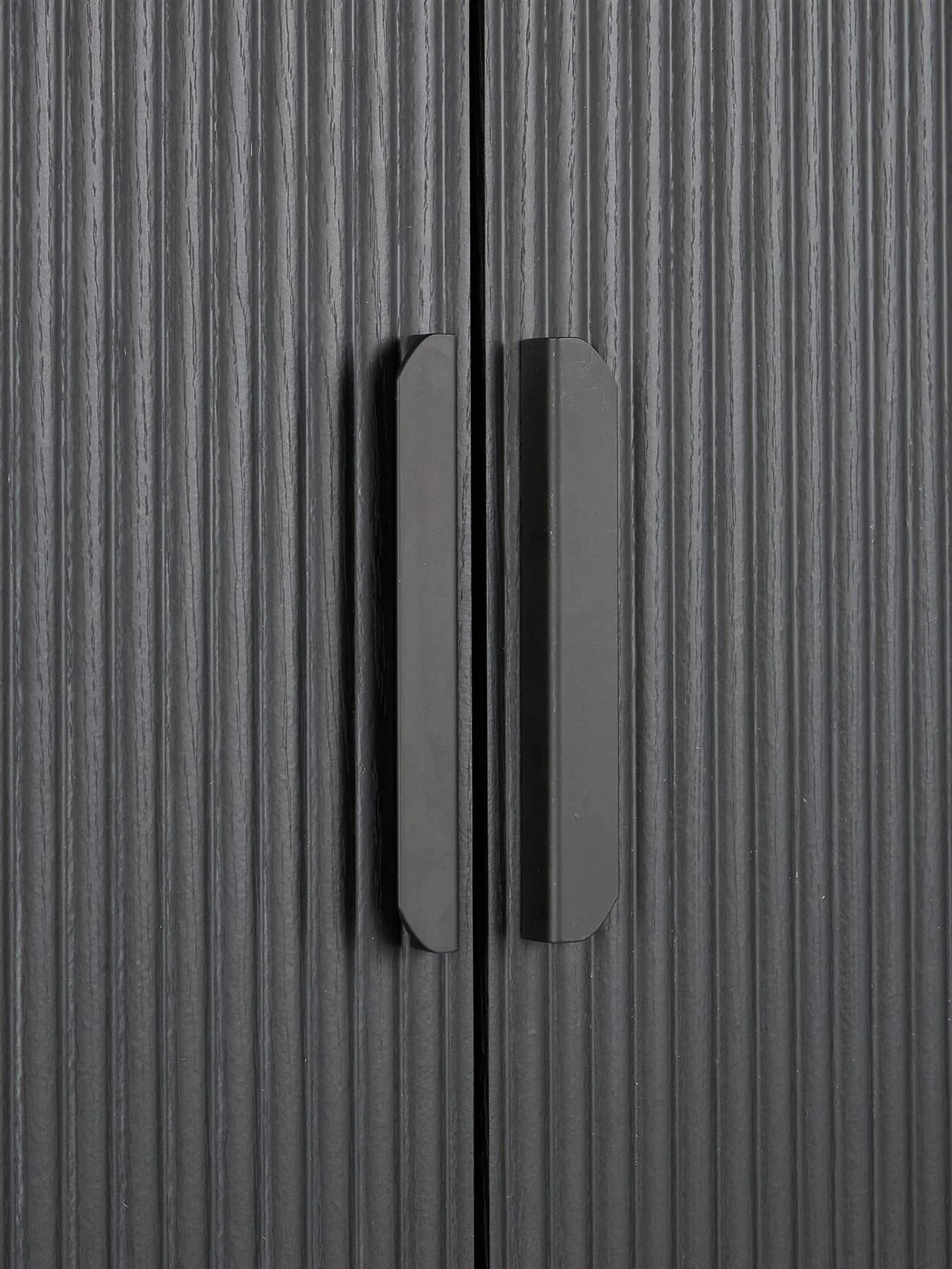 Carina 2 Door Plinth Wardrobe Black With Shelves And Rail Easy Assembly - Image 5