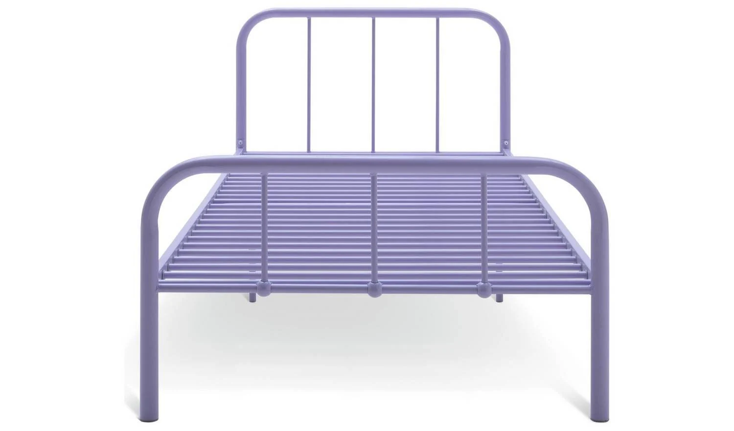 Charlie Single Metal Bed Frame Lilac For Girls Childrens Room - Image 5