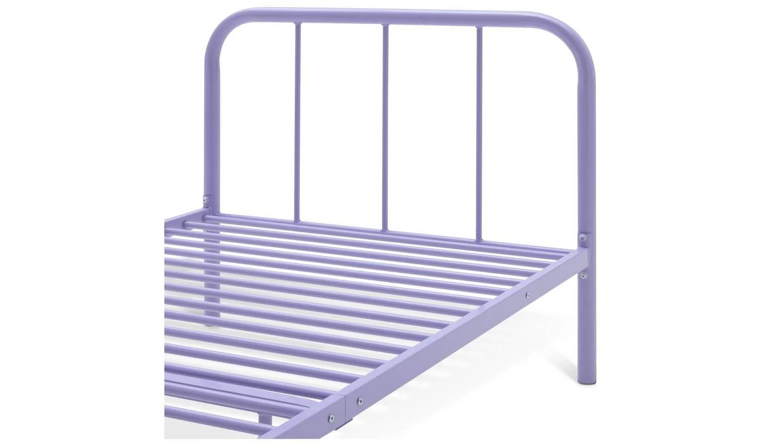 Charlie Single Metal Bed Frame Lilac For Girls Childrens Room - Image 6