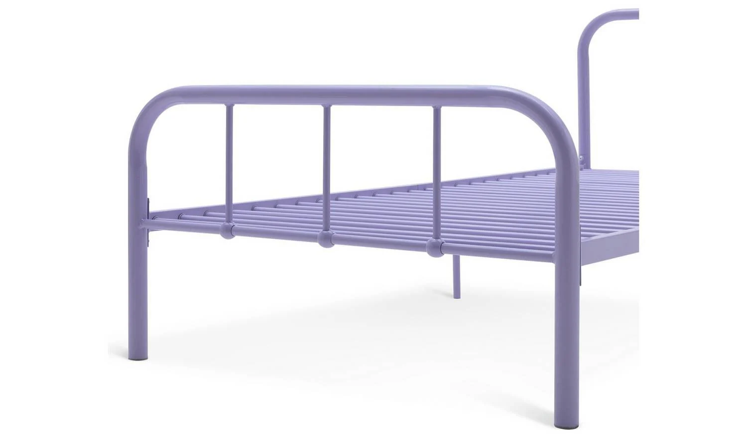 Charlie Single Metal Bed Frame Lilac For Girls Childrens Room - Image 9