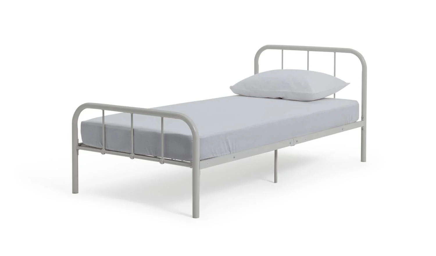 Charlie Single Metal Bed Frame White For Boys Girls Childrens Room