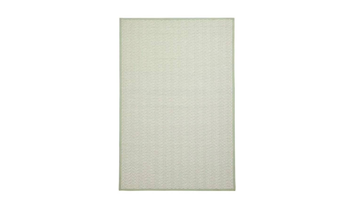 Chevron Sage Outdoor Rug 120x180 Garden Patio Easy Clean