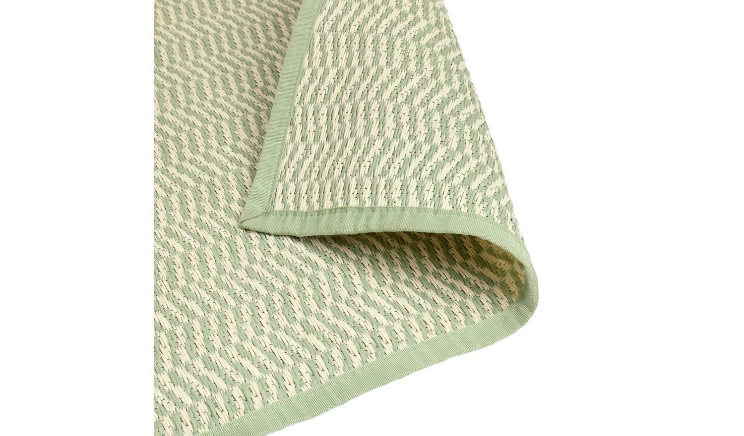 Chevron Sage Outdoor Rug 120x180 Garden Patio Easy Clean - Image 4
