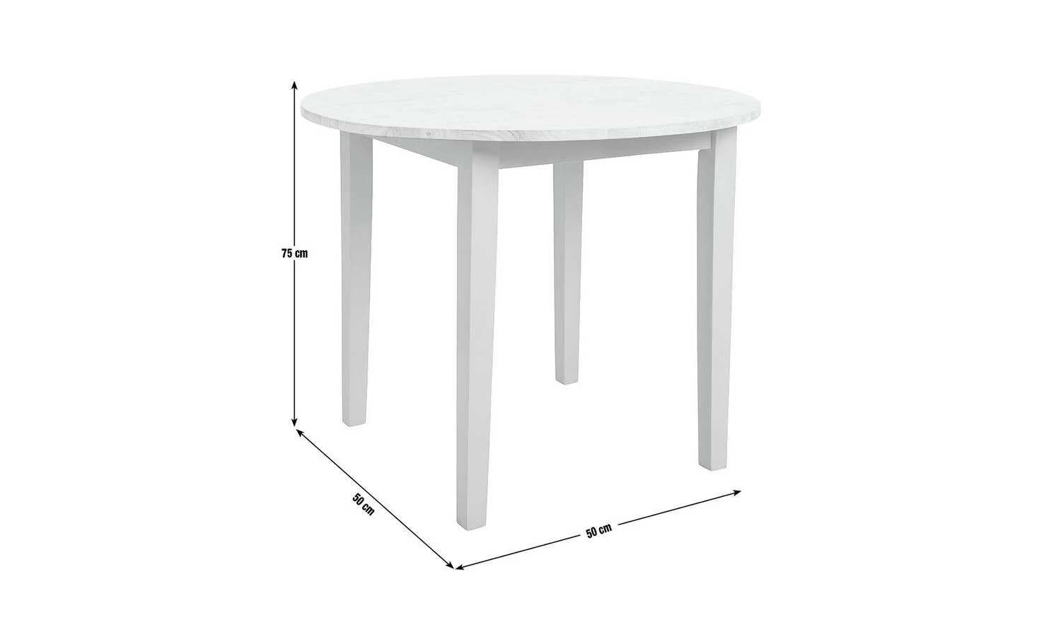Chicago Solid Wood 2-4 Seater Dining Table Off White Durable Family - Image 4