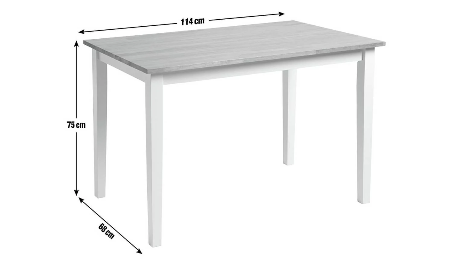 Chicago Solid Wood Dining Table Off White Easy Clean Durable Surface - Image 2